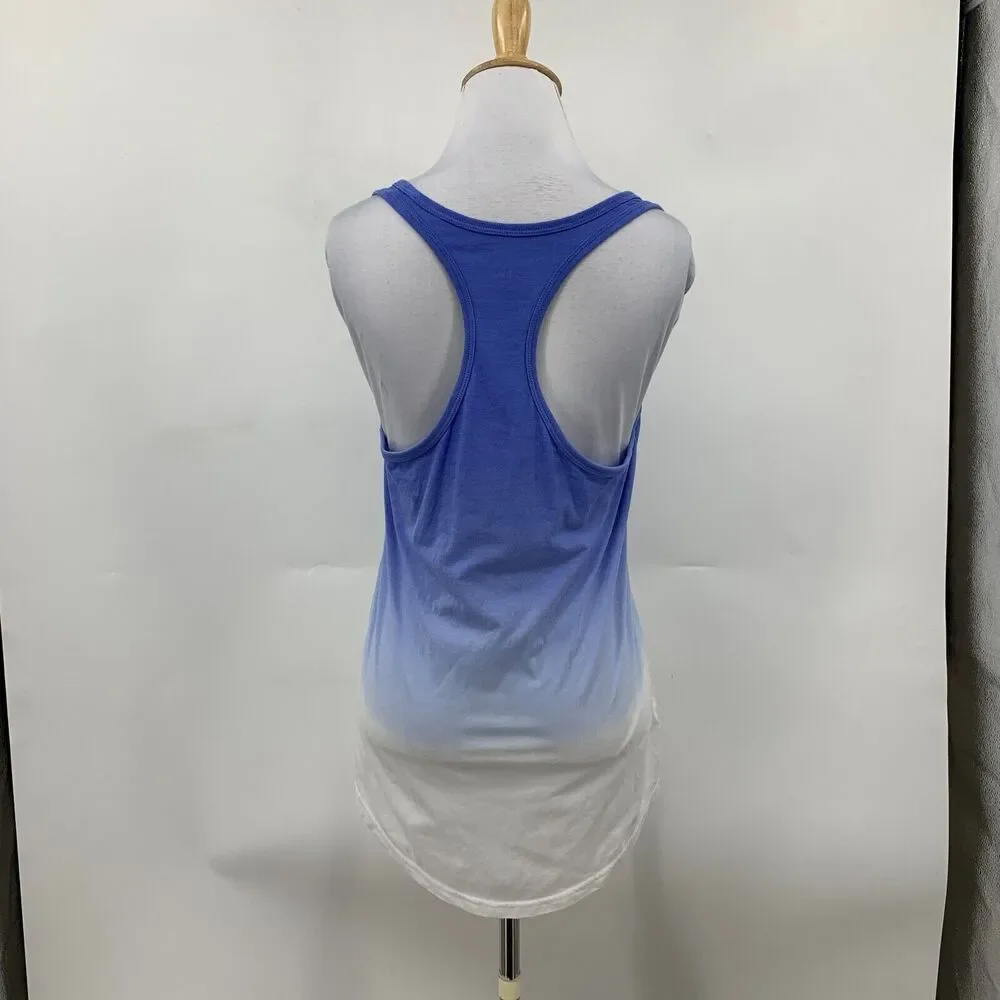 Nike Slim Fit Ombre Racerback Tank Top Womens M Medium Multi Sleeveless Athletic